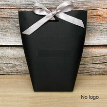 Load image into Gallery viewer, 10pcs Black White Merci Thank You Gift Packaging Candy Kraft Paper Bag Cookie Gift Bags Wedding Dragee Gift Box Wrapping Supplie