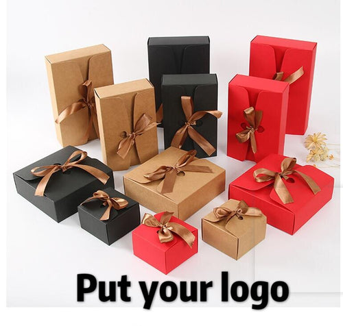 30 pcs paper box gift Kraft boxes with ribbon,wedding favor boxes baby shower favor boxes party gift boxes