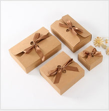 Load image into Gallery viewer, 30 pcs paper box gift Kraft boxes with ribbon,wedding favor boxes baby shower favor boxes party gift boxes