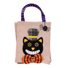 Load image into Gallery viewer, Halloween Linen candy Bag Tote bag gift box Package Halloween decoration props Supplies thank you Gift birthday Party Favor Bags