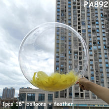 Load image into Gallery viewer, Transparent Bubble Balloons Wedding Birthday Feathers Sticker Feather Party Decor DIY Gifts Super Clear Helium Bobo Globos