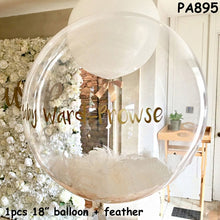 Load image into Gallery viewer, Transparent Bubble Balloons Wedding Birthday Feathers Sticker Feather Party Decor DIY Gifts Super Clear Helium Bobo Globos