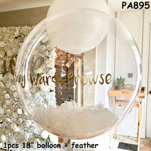 Transparent Bubble Balloons Wedding Birthday Feathers Sticker Feather Party Decor DIY Gifts Super Clear Helium Bobo Globos