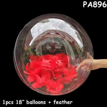 Load image into Gallery viewer, Transparent Bubble Balloons Wedding Birthday Feathers Sticker Feather Party Decor DIY Gifts Super Clear Helium Bobo Globos