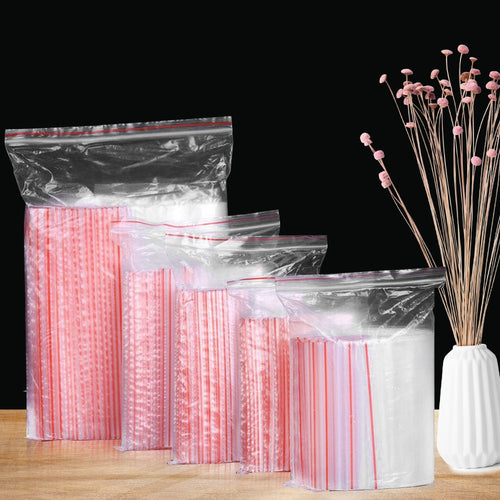 Plastic Bags Ziplock Food Packaging 100 Pcs