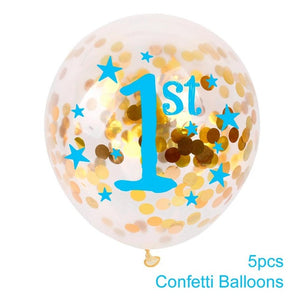 QIFU My First Birthday Party Decoration Baby Shower Boy Girl 1st Birthday Party Decorations Kids Party Decor 1 Year 1 Birthday