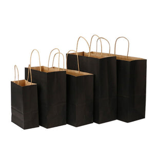 Gift Bags with Handles Recyclable Kraft Paper Gift Packaging 10 Pcs/lot