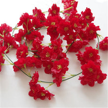 Load image into Gallery viewer, 2.2 m cherry blossom branch rattan simulation flower wedding cherry blossom decoration home party plastic artificial fake flower