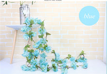 Load image into Gallery viewer, 2.2 m cherry blossom branch rattan simulation flower wedding cherry blossom decoration home party plastic artificial fake flower