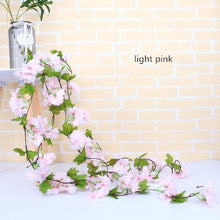 Load image into Gallery viewer, 2.2 m cherry blossom branch rattan simulation flower wedding cherry blossom decoration home party plastic artificial fake flower