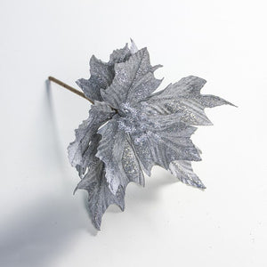 Large Artificial Flowers for Christmas Decor Glitter Poinsettia Fake Flowers DIY Home Xmas New Year Decoration Flower Wedding