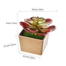 Load image into Gallery viewer, Artificial Flowers Succulents Ornaments With Plastic Flower Pot Mini Bonsai for Living Room Garden Decororation Succulents Plant