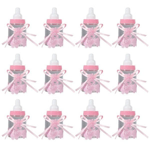 12/24/30pcs Cute Feeding Bottle Shape Candy Boxes for Event Christening Wedding Party Birthday Baby Shower Favors Gifts Decor