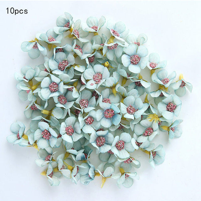 High Quality Silk Artificial Small Flower Heads 10pcs/lot