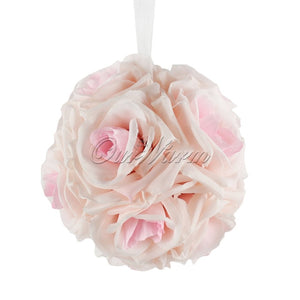 5Pcs/lot  Artificial Silk Flower Rose Balls Wedding Centerpiece Pomander Bouquet for Wedding Party Decoration Decorative Flowers