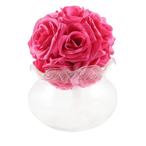 5Pcs/lot  Artificial Silk Flower Rose Balls Wedding Centerpiece Pomander Bouquet for Wedding Party Decoration Decorative Flowers
