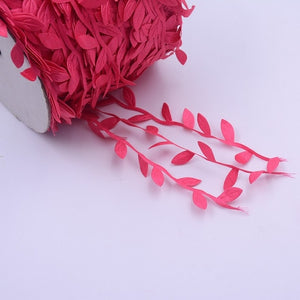 5 Meter Silk Nature Green Gold Artificial Leaf Leaves Vine For Wedding Box Decoration Foliage Handmade Scrapbooking Craft Wreath