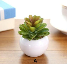 Load image into Gallery viewer, Mini Potted Artificial Green succulent plants