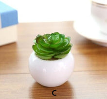 Load image into Gallery viewer, Mini Potted Artificial Green succulent plants