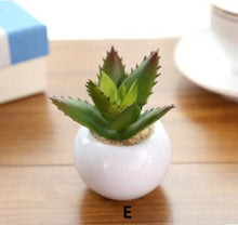 Load image into Gallery viewer, Mini Potted Artificial Green succulent plants