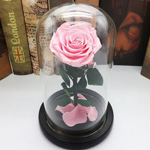 Load image into Gallery viewer, Black Forever Rose Flower Preserved Immortal Fresh Rose In Glass Vase Cloche Wedding Decorations Unique Gifts