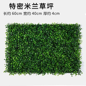 Luyue Plant Wall Artificial Lawn Boxwood Hedge Garden Backyard Home Decor Simulation Grass Turf Rug Lawn Outdoor Flower wall