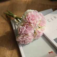 Load image into Gallery viewer, Artificial Flowers Peony Bouquet for Wedding Decoration 5 Heads Peonies Fake Flowers Home Decor Silk Hydrangeas Cheap Flower