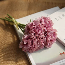 Load image into Gallery viewer, Artificial Flowers Peony Bouquet for Wedding Decoration 5 Heads Peonies Fake Flowers Home Decor Silk Hydrangeas Cheap Flower