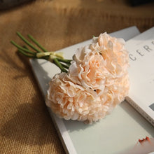 Load image into Gallery viewer, Artificial Flowers Peony Bouquet for Wedding Decoration 5 Heads Peonies Fake Flowers Home Decor Silk Hydrangeas Cheap Flower