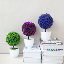 Load image into Gallery viewer, Potted Blossom Bonsai Festival Cherry Fake Greeting Trigeminal Ball Pine 26Types Wedding Artificial Flowers