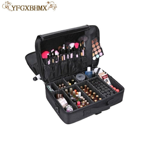 YFGXBHMX Makeup Artist Travel Accessories Professional Beauty Cosmetic Case & Cosmetic Bag Semi-permanent Tattoo Nails Multi-Lay