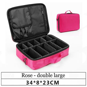 YFGXBHMX Makeup Artist Travel Accessories Professional Beauty Cosmetic Case & Cosmetic Bag Semi-permanent Tattoo Nails Multi-Lay