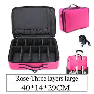 YFGXBHMX Makeup Artist Travel Accessories Professional Beauty Cosmetic Case & Cosmetic Bag Semi-permanent Tattoo Nails Multi-Lay