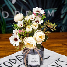 Load image into Gallery viewer, autumn fake tea rose silk flower fall Gerbera Daisy artificial plastic flower for wedding home accessories decoration room decor