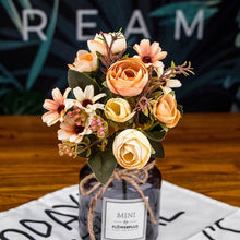 Load image into Gallery viewer, autumn fake tea rose silk flower fall Gerbera Daisy artificial plastic flower for wedding home accessories decoration room decor