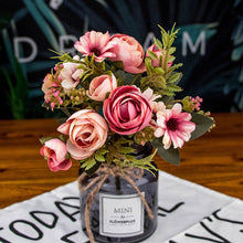 Load image into Gallery viewer, autumn fake tea rose silk flower fall Gerbera Daisy artificial plastic flower for wedding home accessories decoration room decor
