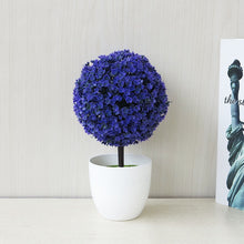 Load image into Gallery viewer, Potted Blossom Bonsai Festival Cherry Fake Greeting Trigeminal Ball Pine 26Types Wedding Artificial Flowers