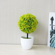 Load image into Gallery viewer, Potted Blossom Bonsai Festival Cherry Fake Greeting Trigeminal Ball Pine 26Types Wedding Artificial Flowers
