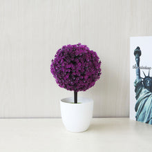 Load image into Gallery viewer, Potted Blossom Bonsai Festival Cherry Fake Greeting Trigeminal Ball Pine 26Types Wedding Artificial Flowers