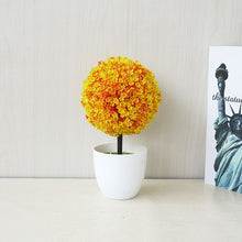 Load image into Gallery viewer, Potted Blossom Bonsai Festival Cherry Fake Greeting Trigeminal Ball Pine 26Types Wedding Artificial Flowers