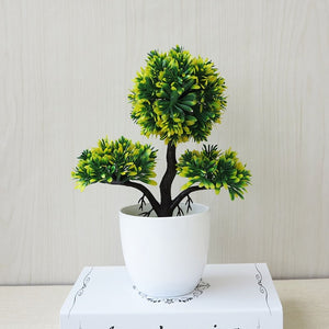 Potted Blossom Bonsai Festival Cherry Fake Greeting Trigeminal Ball Pine 26Types Wedding Artificial Flowers