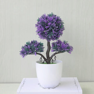 Potted Blossom Bonsai Festival Cherry Fake Greeting Trigeminal Ball Pine 26Types Wedding Artificial Flowers