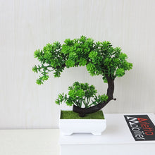 Load image into Gallery viewer, Potted Blossom Bonsai Festival Cherry Fake Greeting Trigeminal Ball Pine 26Types Wedding Artificial Flowers