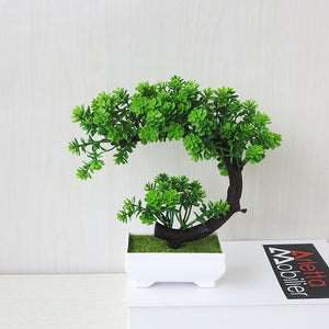 Potted Blossom Bonsai Festival Cherry Fake Greeting Trigeminal Ball Pine 26Types Wedding Artificial Flowers