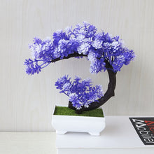 Load image into Gallery viewer, Potted Blossom Bonsai Festival Cherry Fake Greeting Trigeminal Ball Pine 26Types Wedding Artificial Flowers