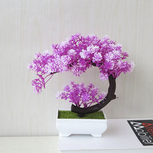 Load image into Gallery viewer, Potted Blossom Bonsai Festival Cherry Fake Greeting Trigeminal Ball Pine 26Types Wedding Artificial Flowers