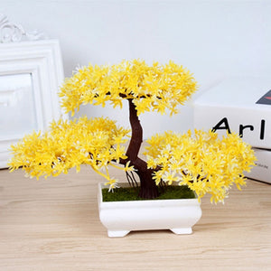 Potted Blossom Bonsai Festival Cherry Fake Greeting Trigeminal Ball Pine 26Types Wedding Artificial Flowers