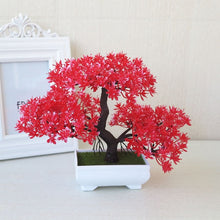 Load image into Gallery viewer, Potted Blossom Bonsai Festival Cherry Fake Greeting Trigeminal Ball Pine 26Types Wedding Artificial Flowers