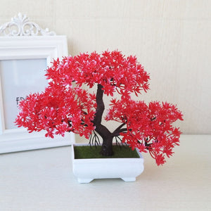 Potted Blossom Bonsai Festival Cherry Fake Greeting Trigeminal Ball Pine 26Types Wedding Artificial Flowers