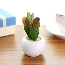 Load image into Gallery viewer, Mini Potted Artificial Green succulent plants